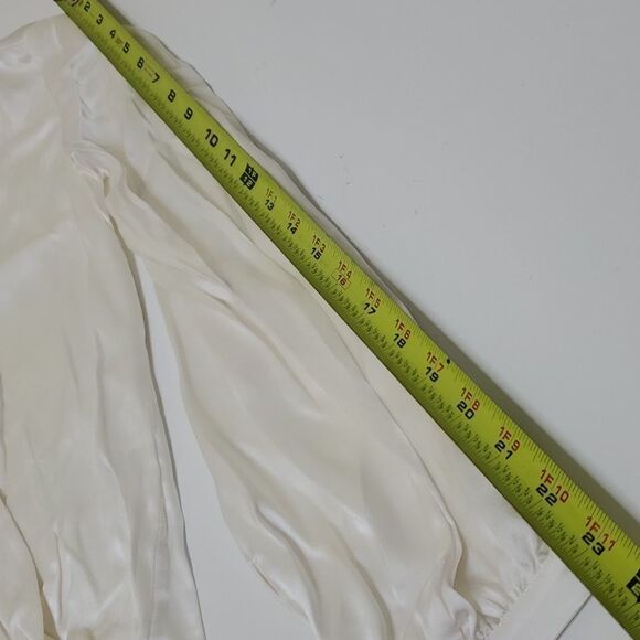 $198 NEW SILK INTERMIX 36" IVORY CHARMEUSE CADENCE LONG TUNIC TOP 2 XS SMALL NWT - Picture 4 of 12